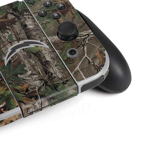NFL Los Angeles Chargers Realtree Xtra Green Camo Nintendo Switch OLED (2021) Skin