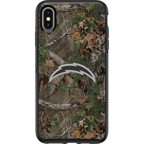 NFL Los Angeles Chargers Realtree Xtra Green Camo Otterbox Symmetry iPhone Skin