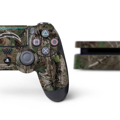 NFL Los Angeles Chargers Realtree Xtra Green Camo PS4 Slim Bundle Skin