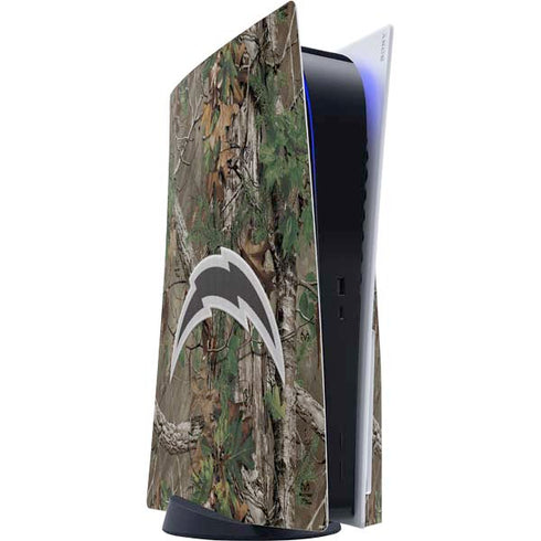 NFL Los Angeles Chargers Realtree Xtra Green Camo PS5 Console Skin