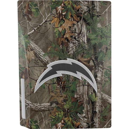 NFL Los Angeles Chargers Realtree Xtra Green Camo PS5 Console Skin