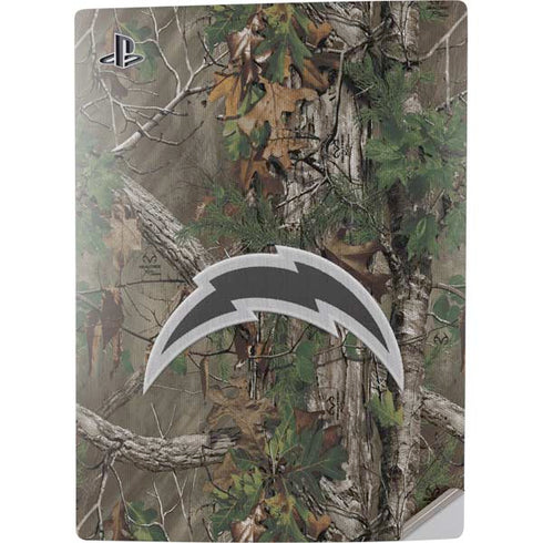 NFL Los Angeles Chargers Realtree Xtra Green Camo PS5 Digital Edition Console Skin