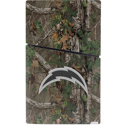 NFL Los Angeles Chargers Realtree Xtra Green Camo PS5 Slim Digital Edition Bundle Skin