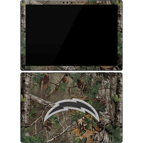 NFL Los Angeles Chargers Realtree Xtra Green Camo Surface Pro 7 Skin
