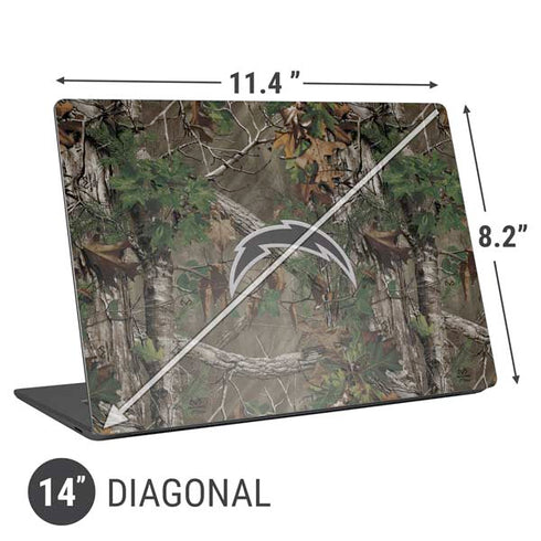 NFL Los Angeles Chargers Realtree Xtra Green Camo Universal Laptop 14in (11.4 x 8.2in) Skin