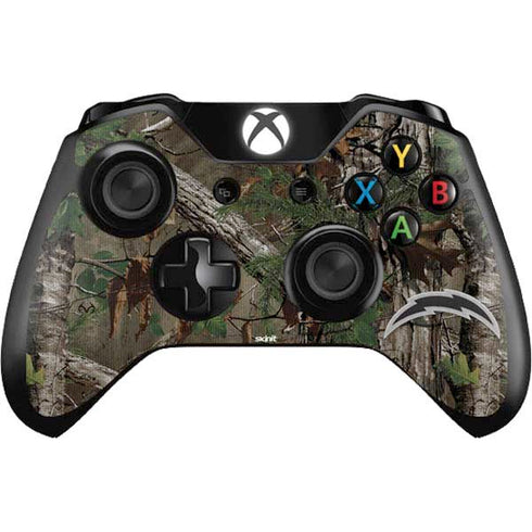 NFL Los Angeles Chargers Realtree Xtra Green Camo Xbox One Controller Skin