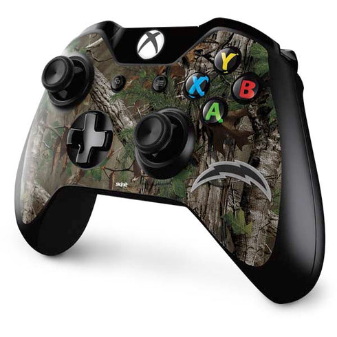 NFL Los Angeles Chargers Realtree Xtra Green Camo Xbox One Controller Skin
