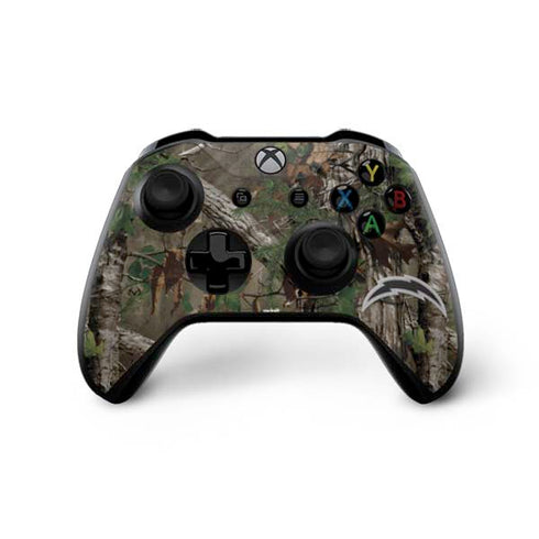 NFL Los Angeles Chargers Realtree Xtra Green Camo Xbox One X Bundle Skin