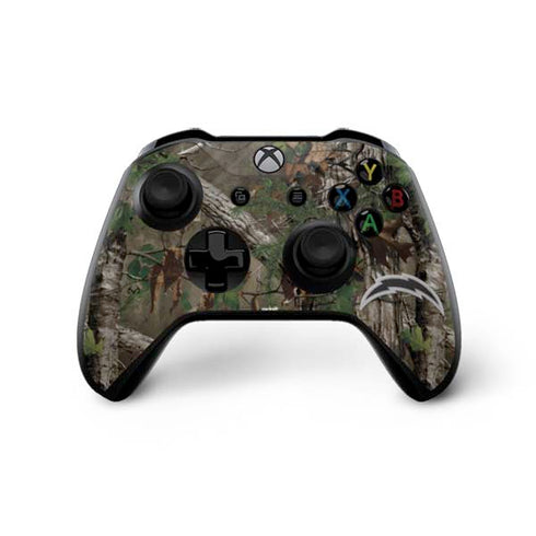 NFL Los Angeles Chargers Realtree Xtra Green Camo Xbox One X Controller Skin