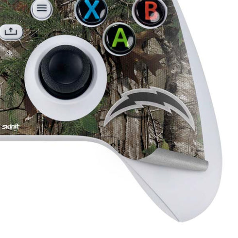 NFL Los Angeles Chargers Realtree Xtra Green Camo Xbox Series S Controller Skin
