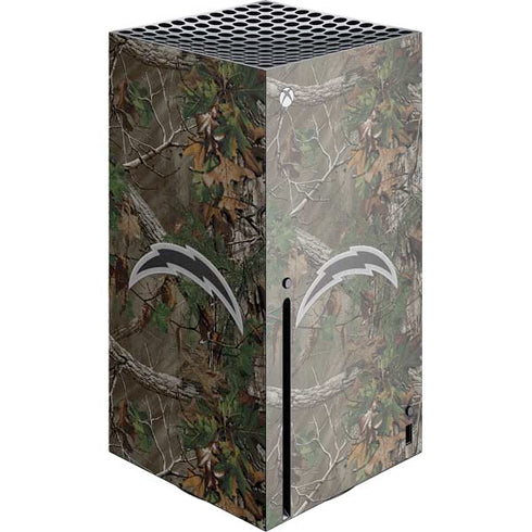 NFL Los Angeles Chargers Realtree Xtra Green Camo Xbox Series X Console Skin