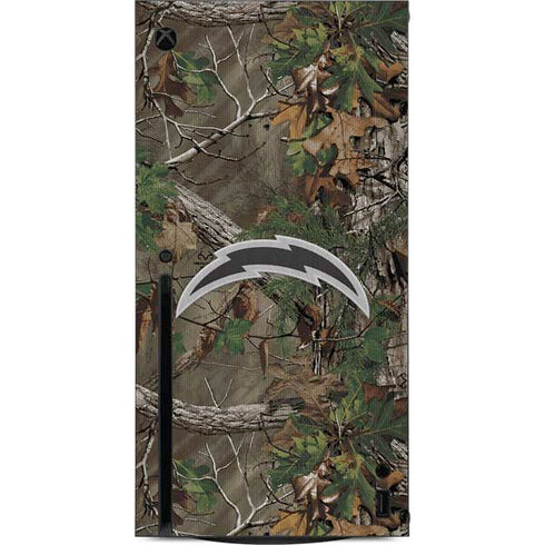 NFL Los Angeles Chargers Realtree Xtra Green Camo Xbox Series X Console Skin