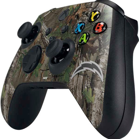 NFL Los Angeles Chargers Realtree Xtra Green Camo Xbox Series X Controller Skin