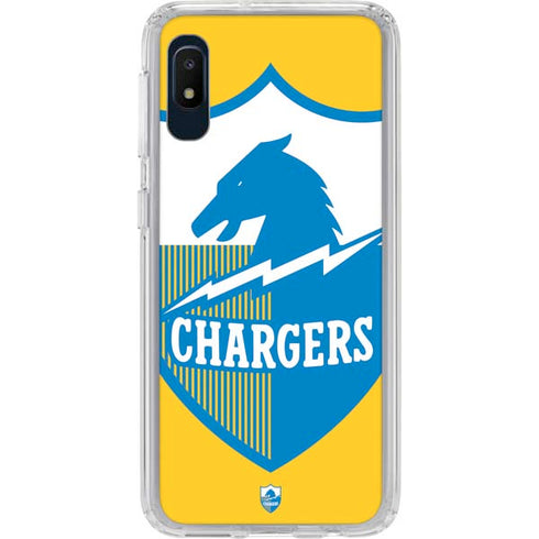 NFL Los Angeles Chargers Retro Logo Galaxy A10e Clear Case