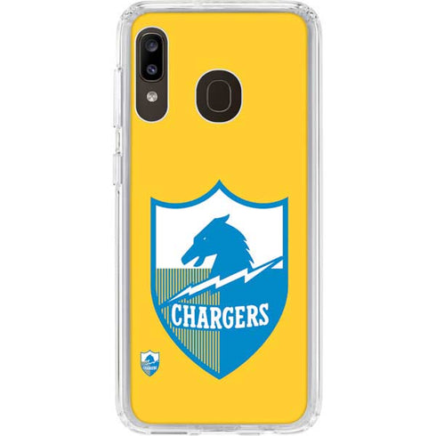 NFL Los Angeles Chargers Retro Logo Galaxy A20 Clear Case
