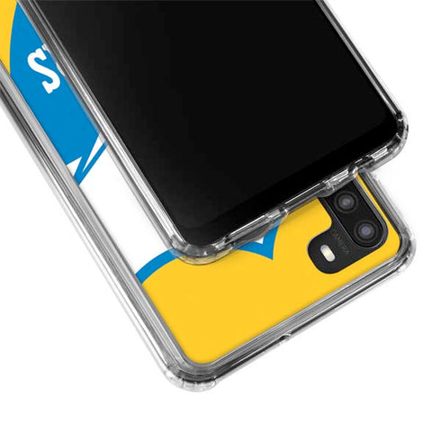 NFL Los Angeles Chargers Retro Logo Galaxy A21 Clear Case