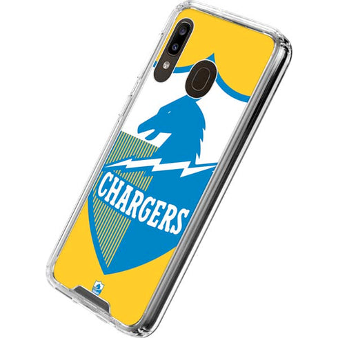 NFL Los Angeles Chargers Retro Logo Galaxy A30 Clear Case