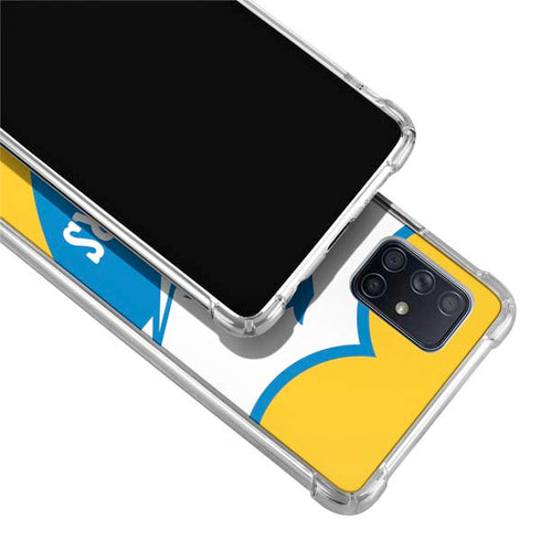 NFL Los Angeles Chargers Retro Logo Galaxy A51 5G Clear Case