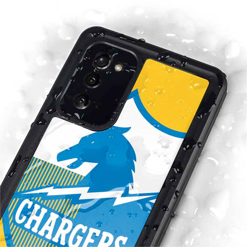 NFL Los Angeles Chargers Retro Logo Galaxy Note20 5G Waterproof Case