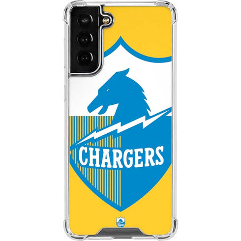NFL Los Angeles Chargers Retro Logo Galaxy S21 FE Clear Case