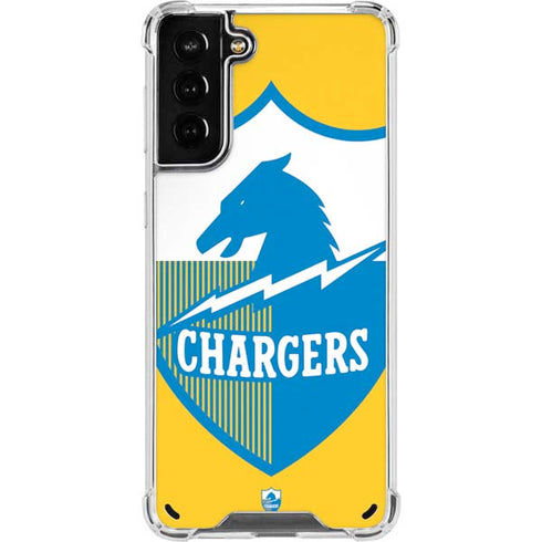 NFL Los Angeles Chargers Retro Logo Galaxy S21 Plus 5G Clear Case