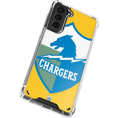 NFL Los Angeles Chargers Retro Logo Galaxy S21 Plus 5G Clear Case