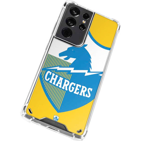 NFL Los Angeles Chargers Retro Logo Galaxy S21 Ultra 5G Clear Case