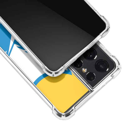 NFL Los Angeles Chargers Retro Logo Galaxy S21 Ultra 5G Clear Case