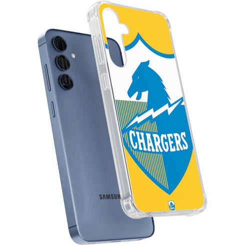 NFL Los Angeles Chargers Retro Logo Galaxy S24 Clear Case