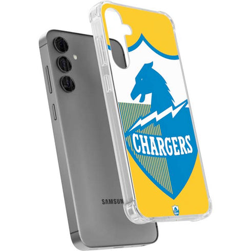 NFL Los Angeles Chargers Retro Logo Galaxy S24 Plus Clear Case