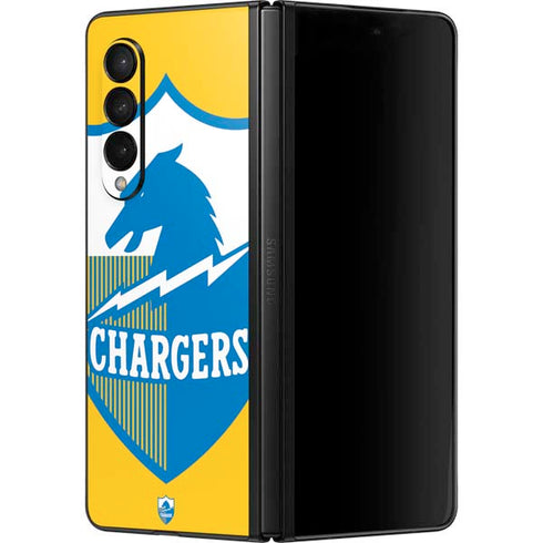 NFL Los Angeles Chargers Retro Logo Galaxy Z Fold3 5G Skin