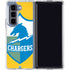 NFL Los Angeles Chargers Retro Logo Galaxy Z Fold5 5G Clear Case