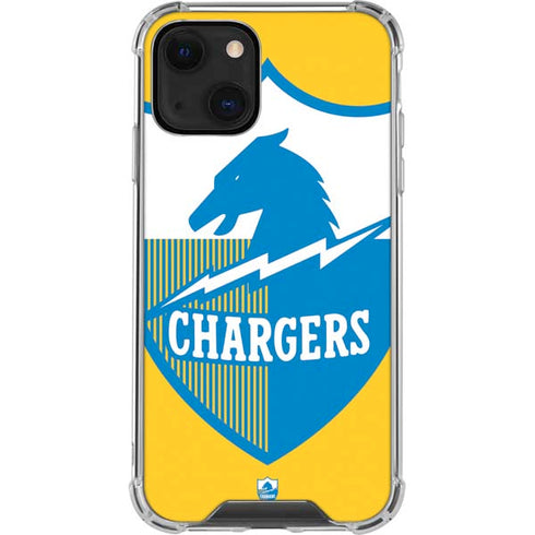 NFL Los Angeles Chargers Retro Logo iPhone 15 Plus Clear Case