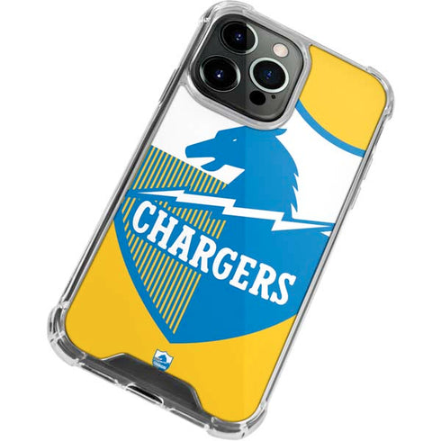 NFL Los Angeles Chargers Retro Logo iPhone 15 Pro Clear Case