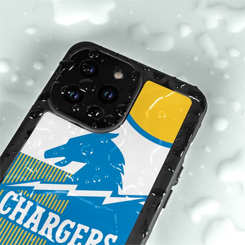 NFL Los Angeles Chargers Retro Logo iPhone 14 Pro Max Waterproof Case