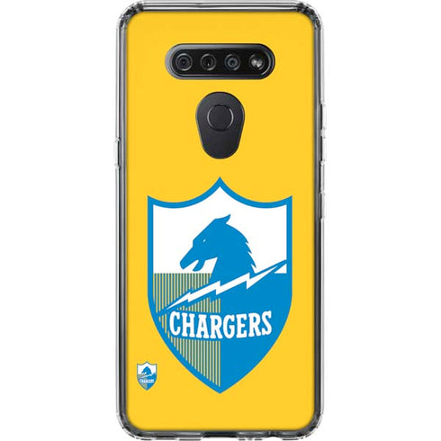 NFL Los Angeles Chargers Retro Logo LG K51/Q51 Clear Case