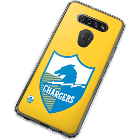 NFL Los Angeles Chargers Retro Logo LG K51/Q51 Clear Case
