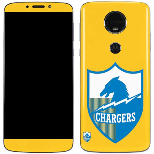 NFL Los Angeles Chargers Retro Logo Moto E5 Plus Skin