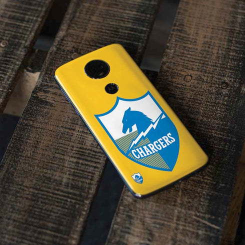 NFL Los Angeles Chargers Retro Logo Moto E5 Plus Skin