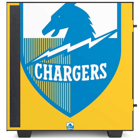 NFL Los Angeles Chargers Retro Logo NZXT H510 Compact ATX Mid-Tower Case Skin