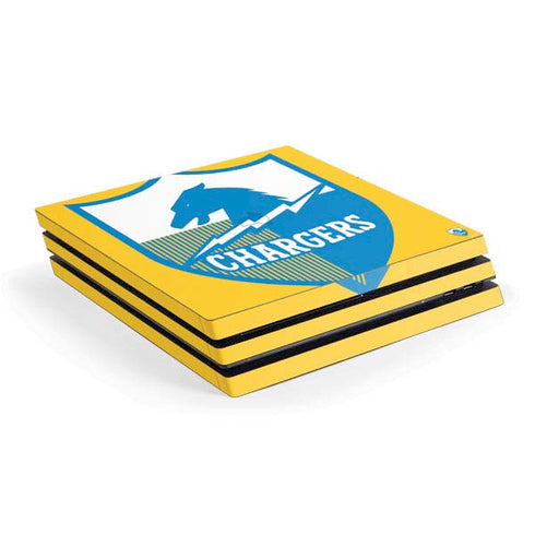 NFL Los Angeles Chargers Retro Logo PS4 Pro Console Skin
