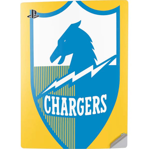 NFL Los Angeles Chargers Retro Logo PS5 Digital Edition Console Skin