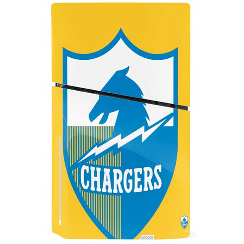 NFL Los Angeles Chargers Retro Logo PS5 Slim Disk Console Skin