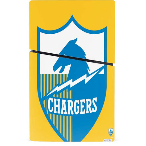 NFL Los Angeles Chargers Retro Logo PS5 Slim Digital Edition Bundle Skin