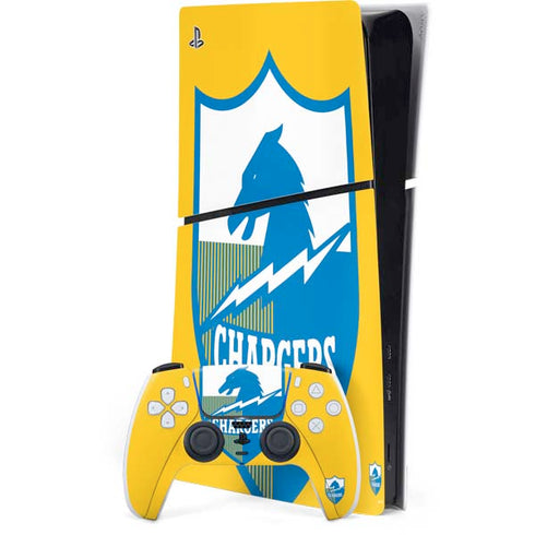 NFL Los Angeles Chargers Retro Logo PS5 Slim Digital Edition Console Skin