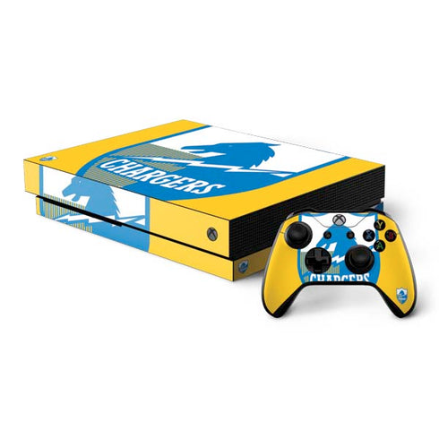 NFL Los Angeles Chargers Retro Logo Xbox One X Bundle Skin