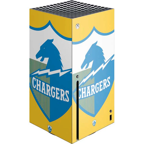 NFL Los Angeles Chargers Retro Logo Xbox Series X Console Skin