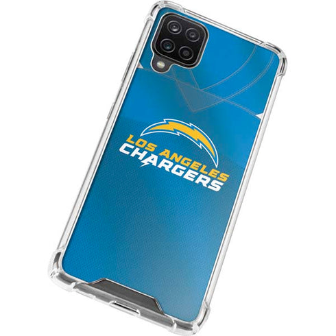 NFL Los Angeles Chargers Team Jersey Galaxy A12 Clear Case