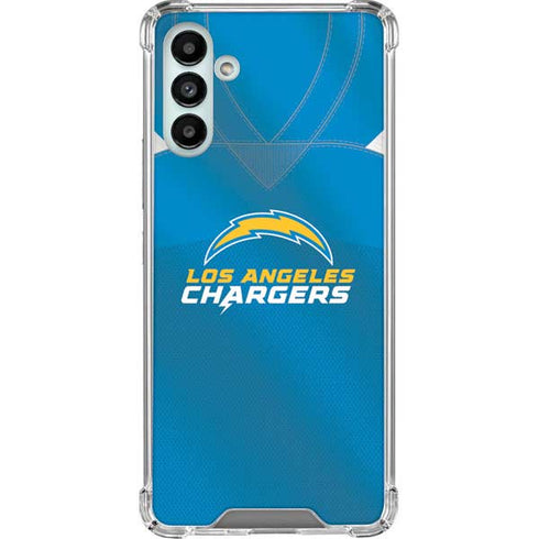 NFL Los Angeles Chargers Team Jersey Galaxy A13 5G Clear Case