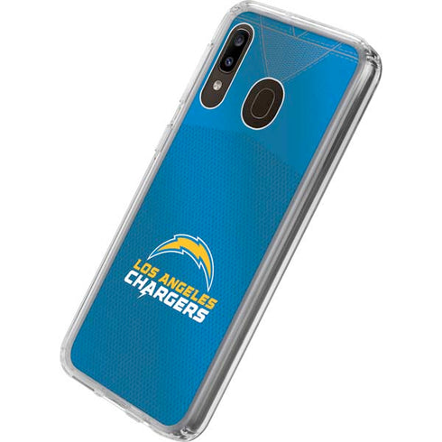 NFL Los Angeles Chargers Team Jersey Galaxy A20 Clear Case